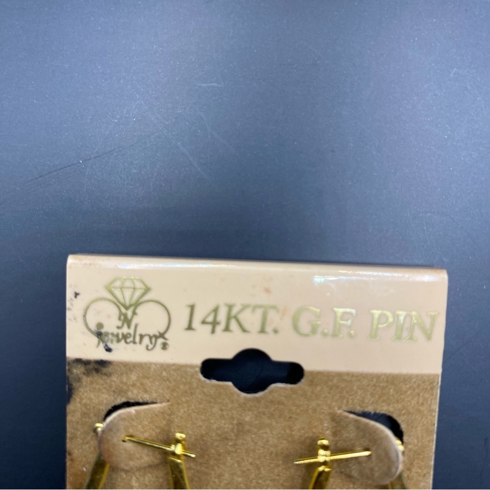 VGT NWT 14 KT GE Pin Women's Jewelry Statement Dangle Earrings - Picture 3 of 6